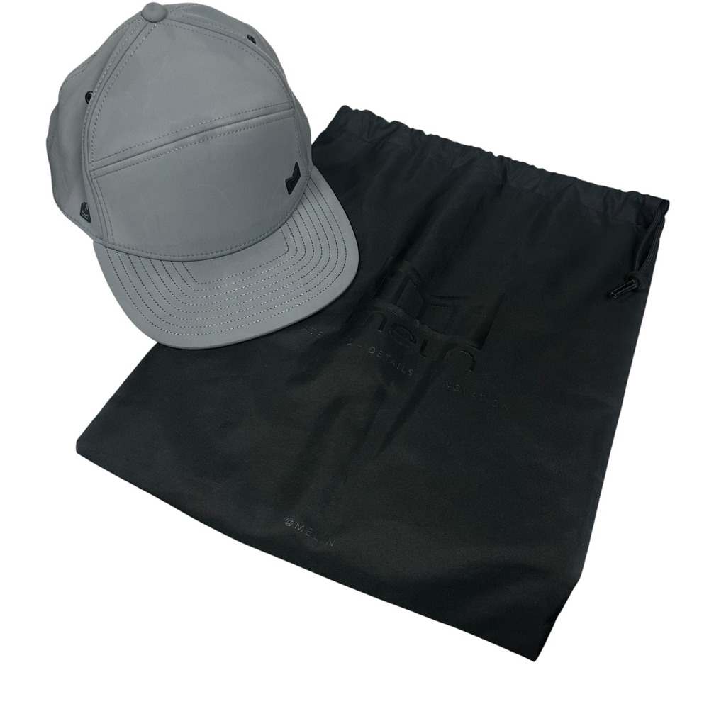 Melin Trenches Infinite Thermal Classic Snapback Hat Gray Flat Bill Water Resist - Picture 11 of 12